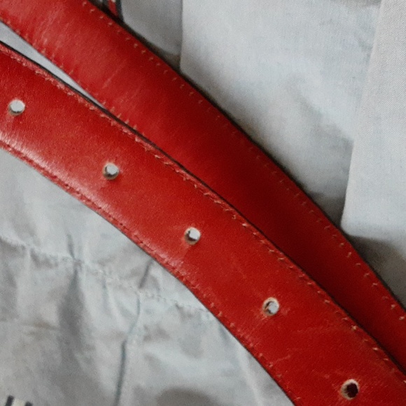 Authentic Chanel Red Crocodile 24k Buckle Size 80/32 Made In Italy - Picture 10 of 10